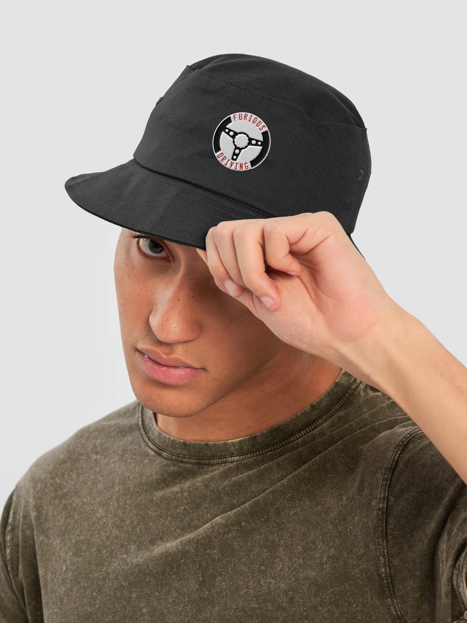 Furious Driving round logo bucket hat (grey) product image (18)