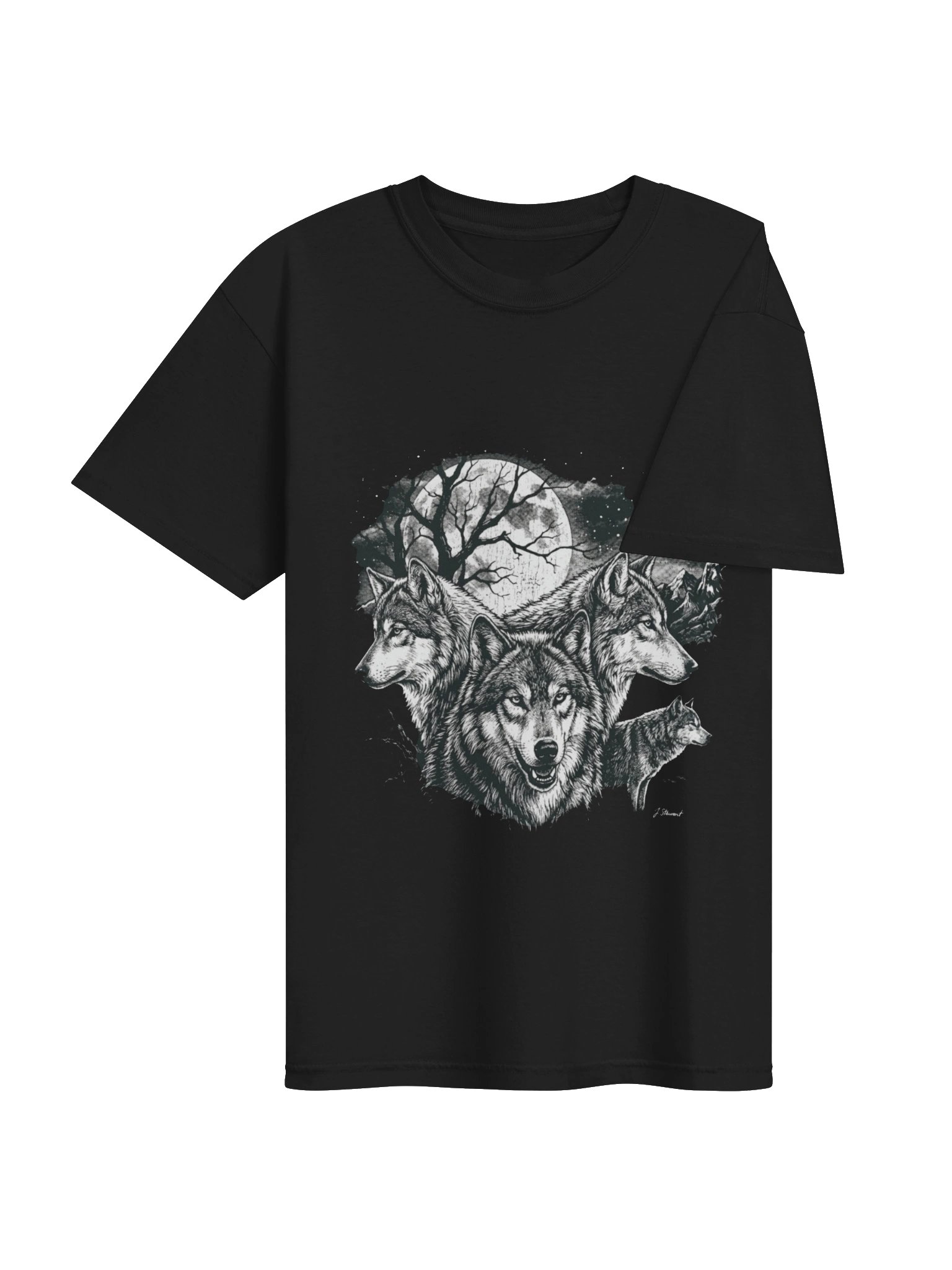 Moonlit Wolf T-Shirt product image (5)