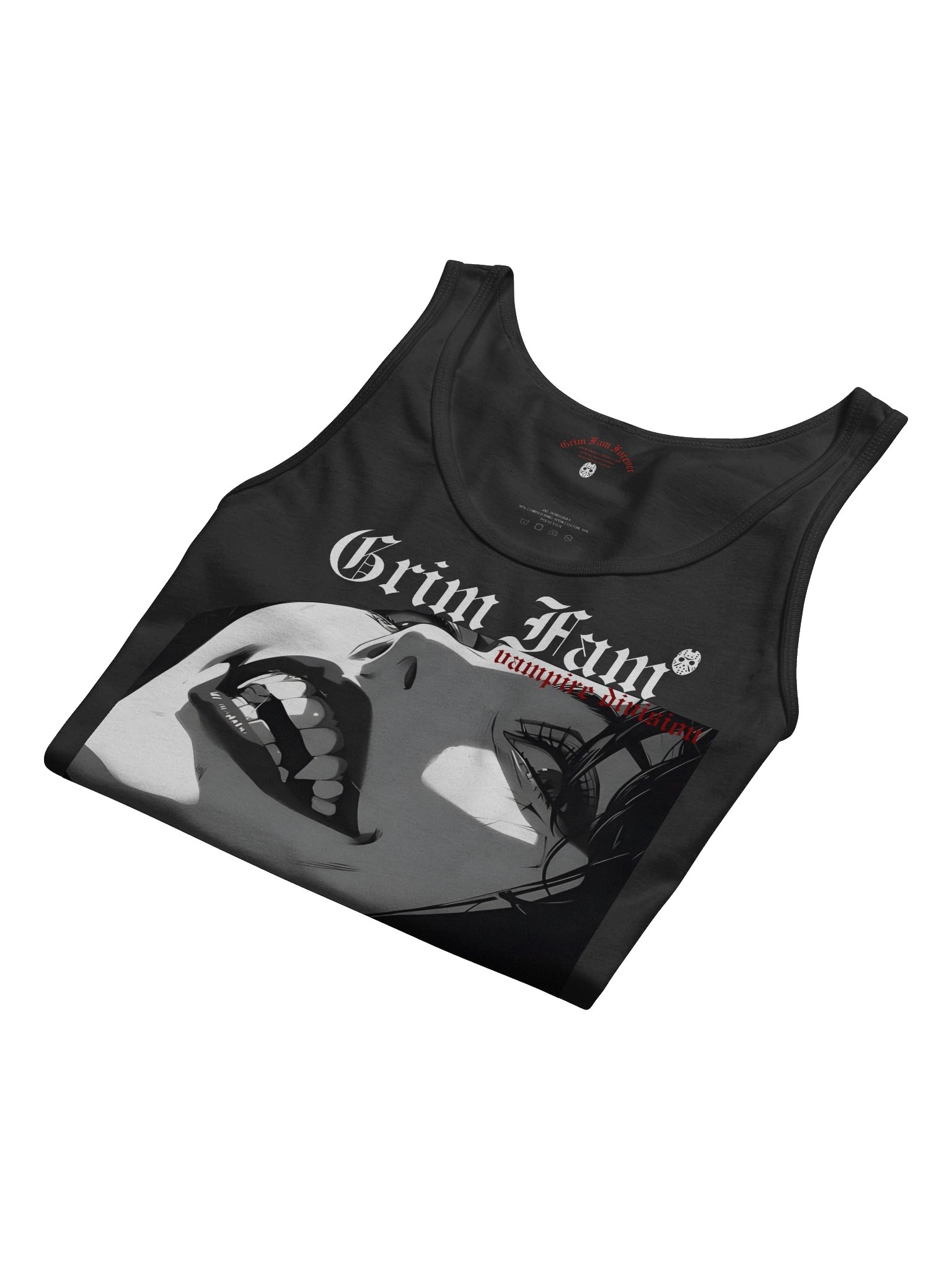 GRIM FAM — HALLOWEEN HORROR DROP: VAMPIRE DIVISION - NIGHT SHIFT CREW - SINGLET - #2 Black / Navy / Blue / Red / Grey product image (8)