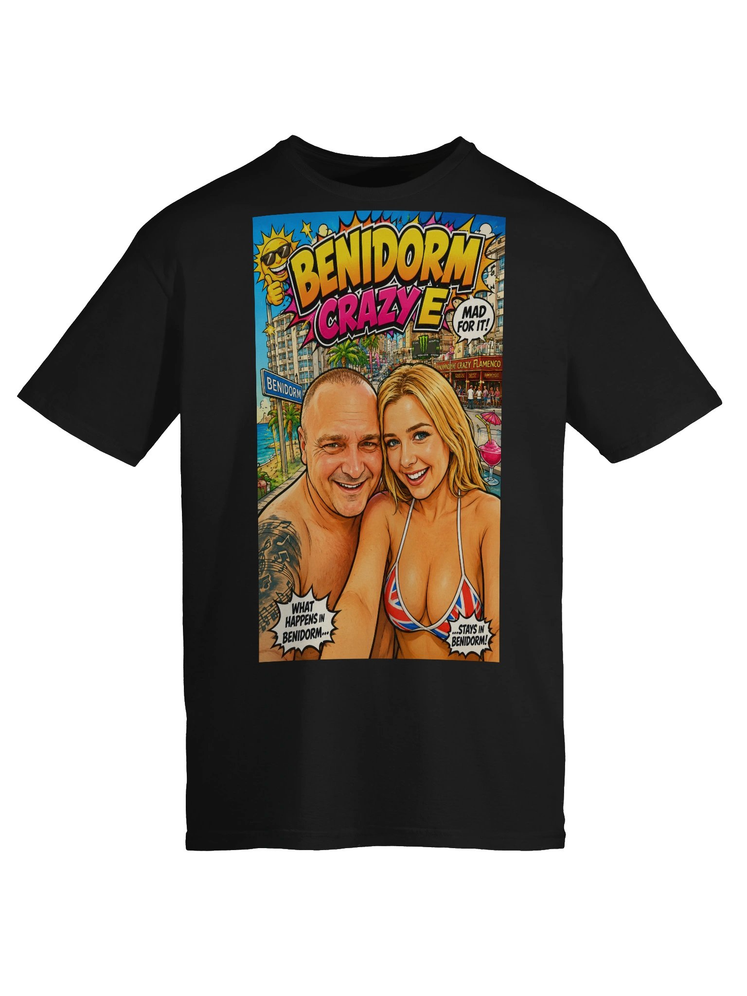 Benidorm Crazy Comic Tee Mad For It product image (61)
