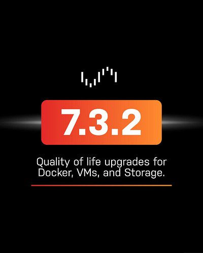 Unraid 7.3.2 brings more than just security patches. Swipe to check out the quality-of-life upgrades for Docker, Storage, and...