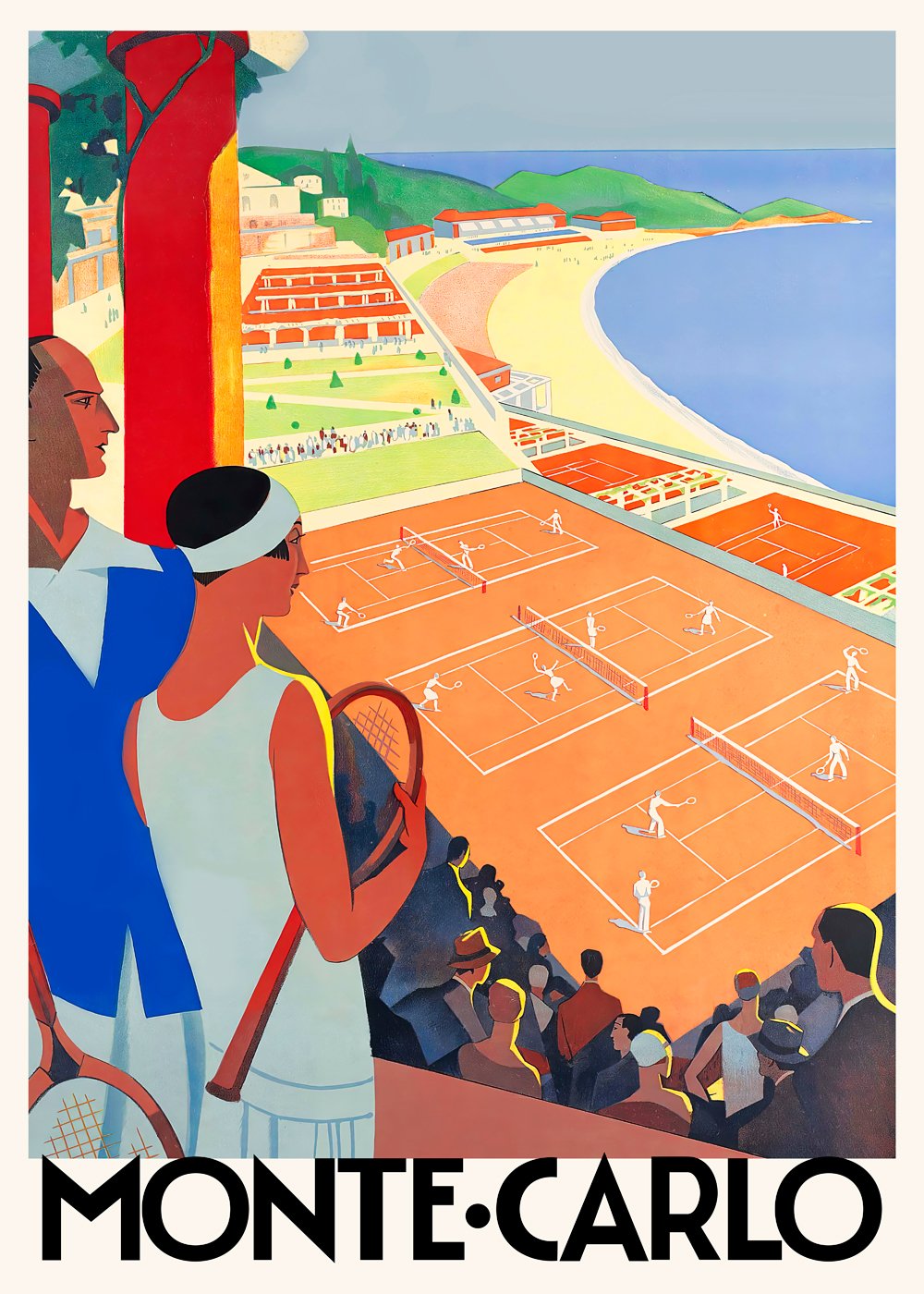 French Riviera / Monte-Carlo, France, 1930s — retro travel poster, vintage travel art, retro wall art product image (3)