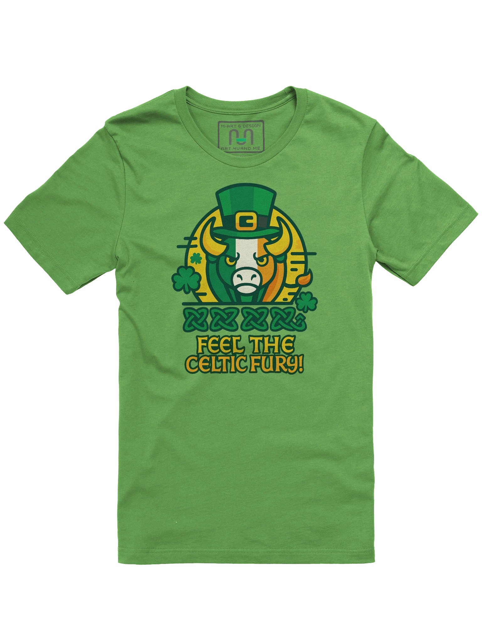 Celtic Fury Unleashed – Irish Bull Power Tee by Power M-Art & Design product image (1)
