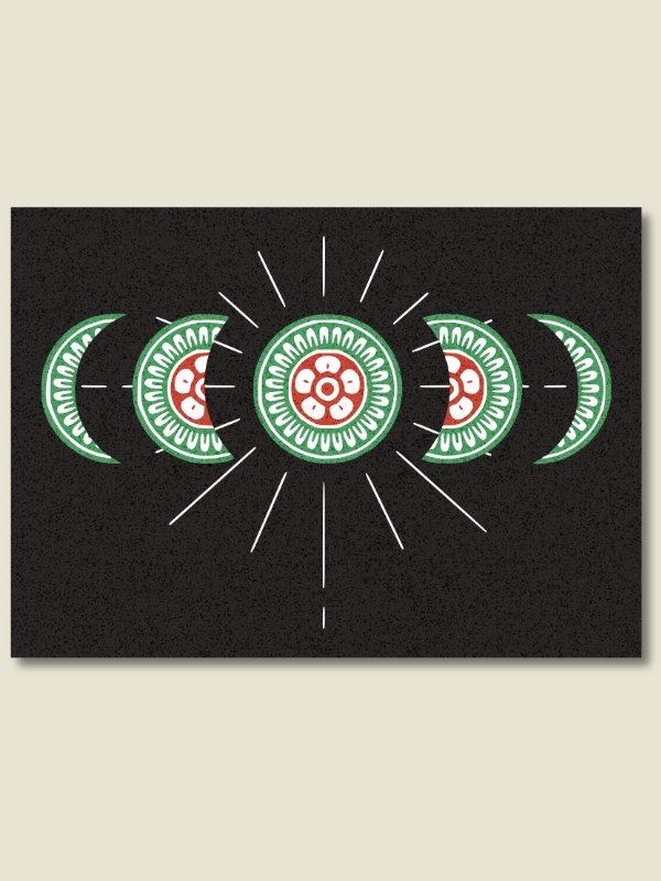 Mahjong 1 of Dots Moon Phases Board Game Room Poster - UNFRAMED product image (1)