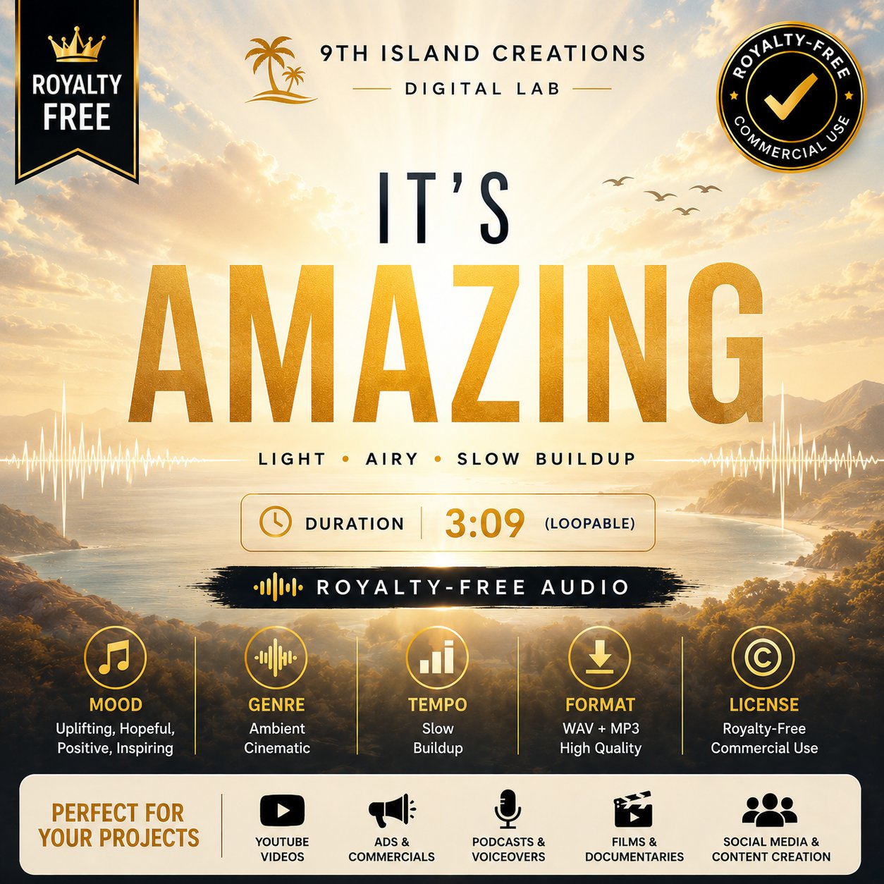 It’s Amazing – Royalty-Free Ambient Cinematic Audio (Commercial Use) product image (1)