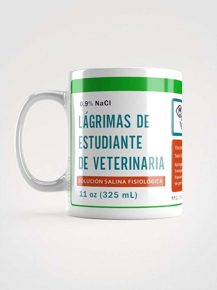 "Lágrimas de estudiante de veterinaria" (SPANISH) Ceramic mug product image (1)