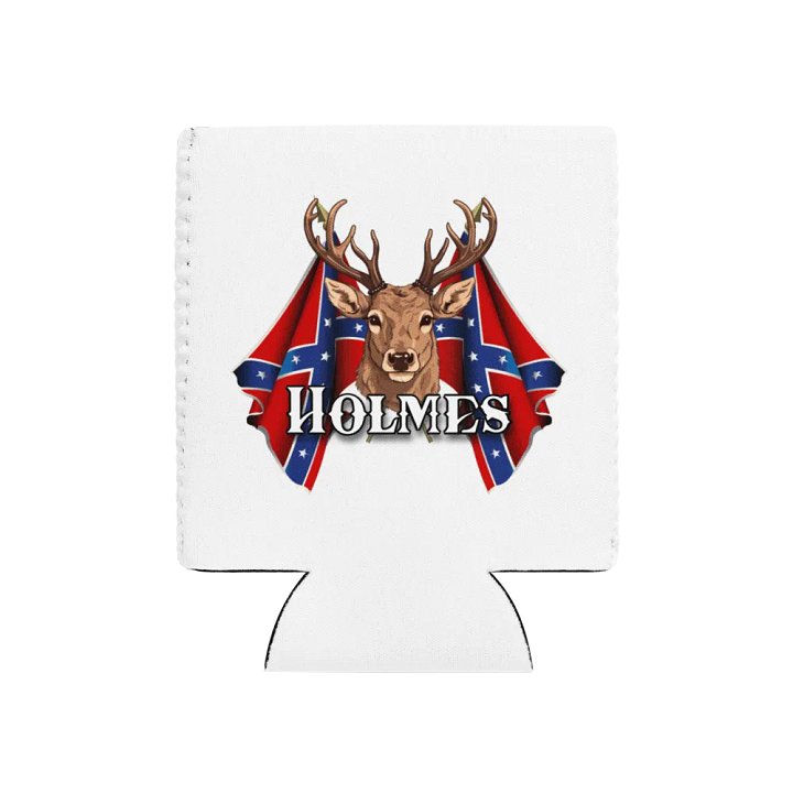 "Holmes" Last Name Rebel Redneck Deer - Coozie product image (1)