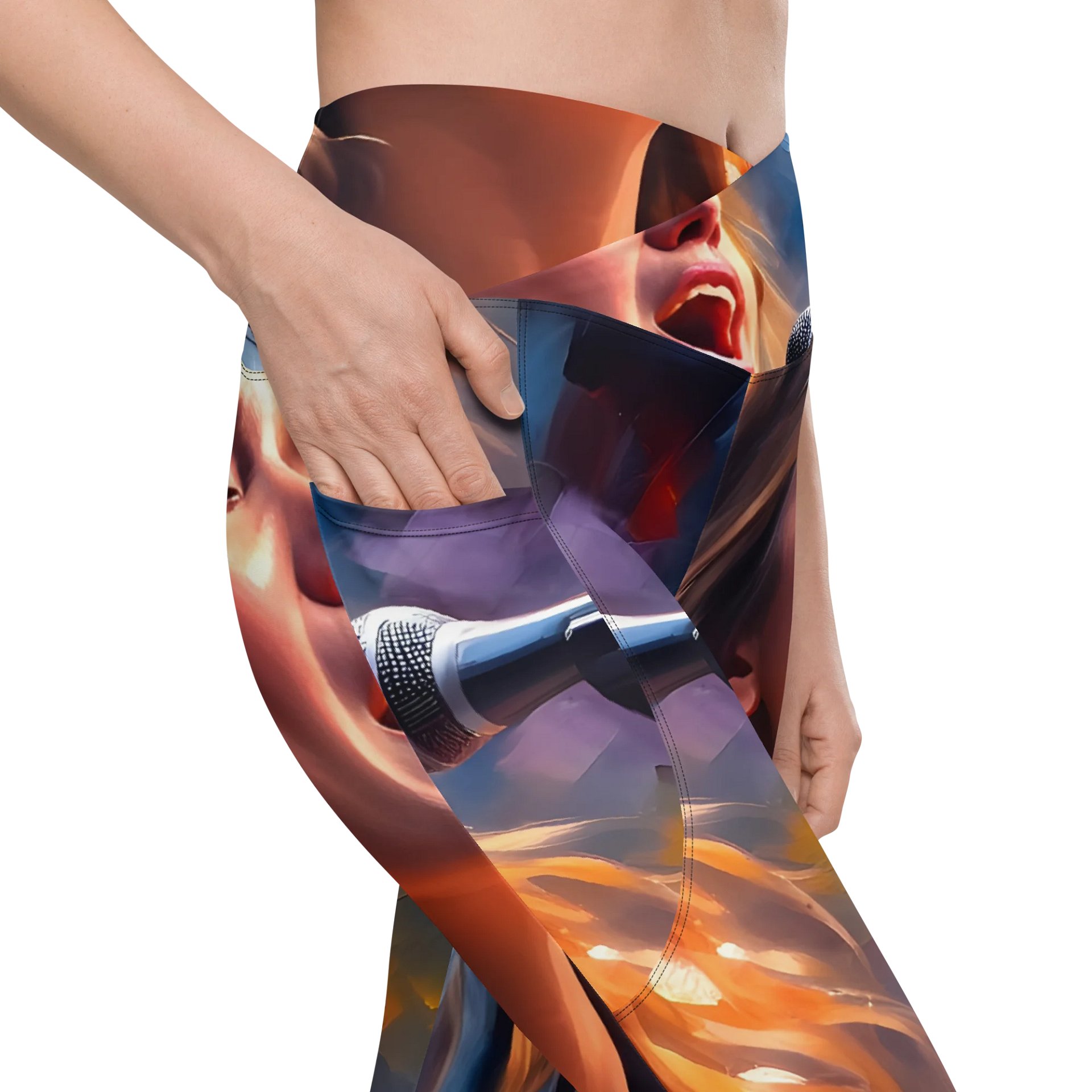 'Impossible Dream' Crossover Leggings with Pockets product image (10)