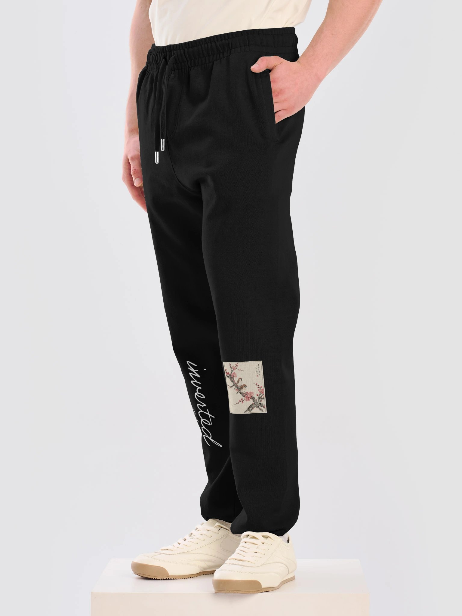 Cherry Blossom Bird Calligraphy Sweatpants product image (5)