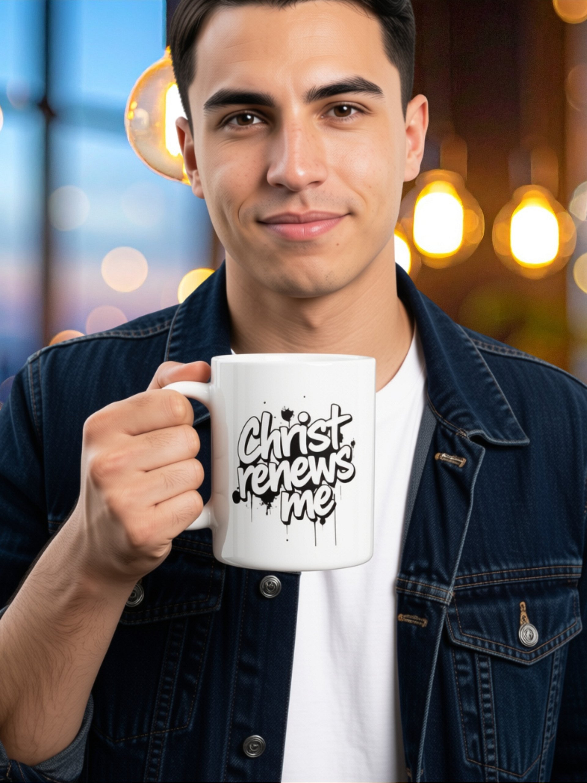 Christ Renews Me Graffiti Mug product image (1)