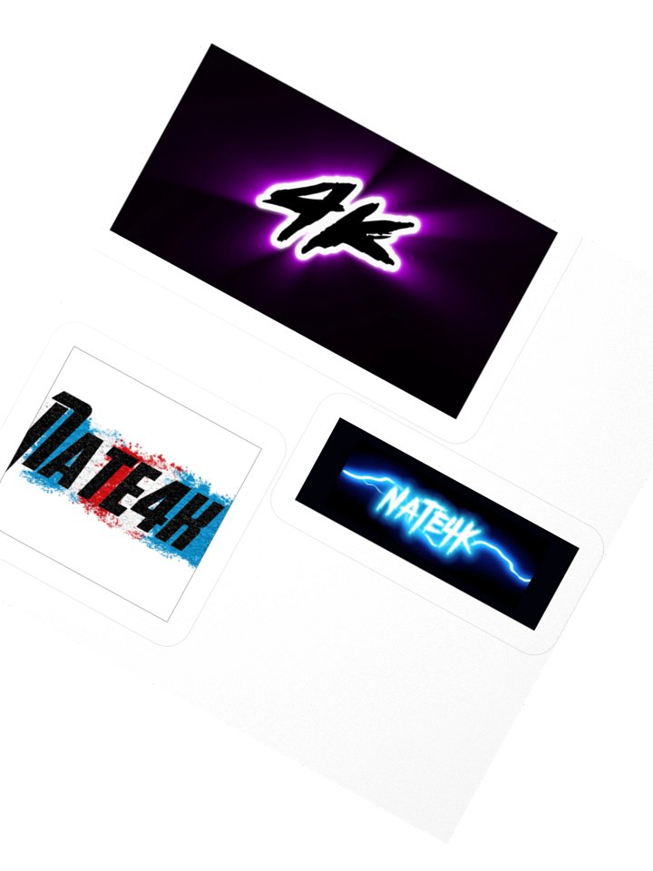 Nate4K Neon Logo Cut Stickers product image (5)