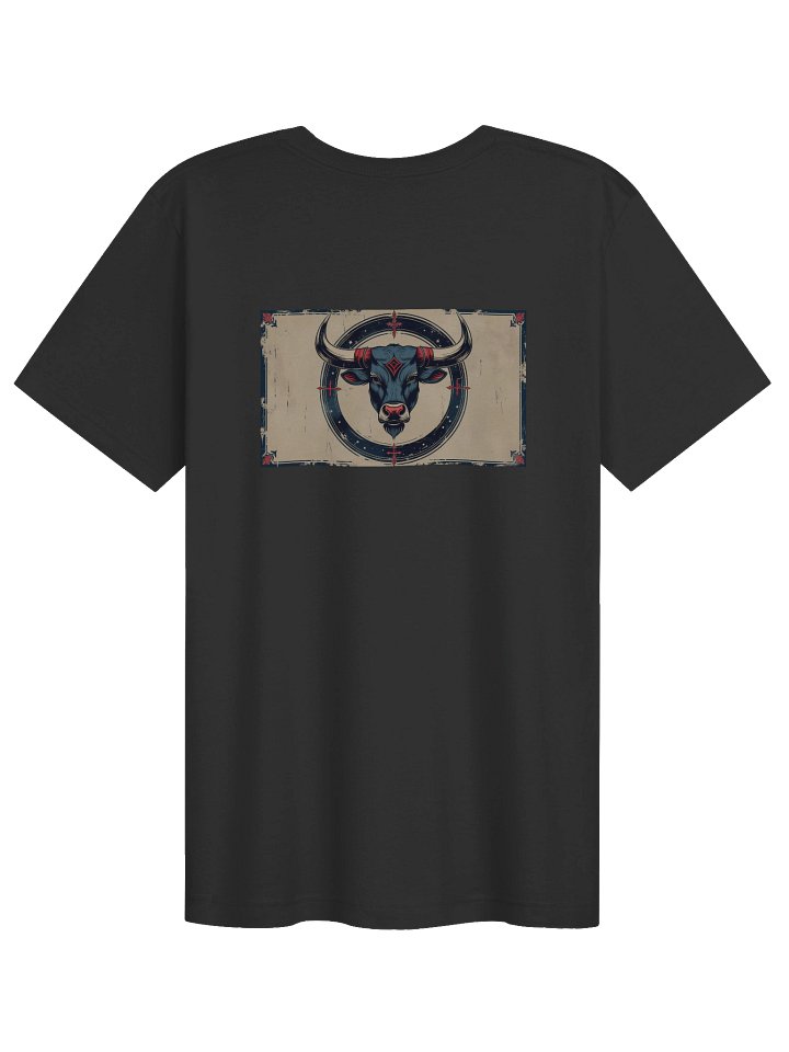 Taurus - Gothic Zodiac T-Shirt. Blue graphic on the back product image (2)