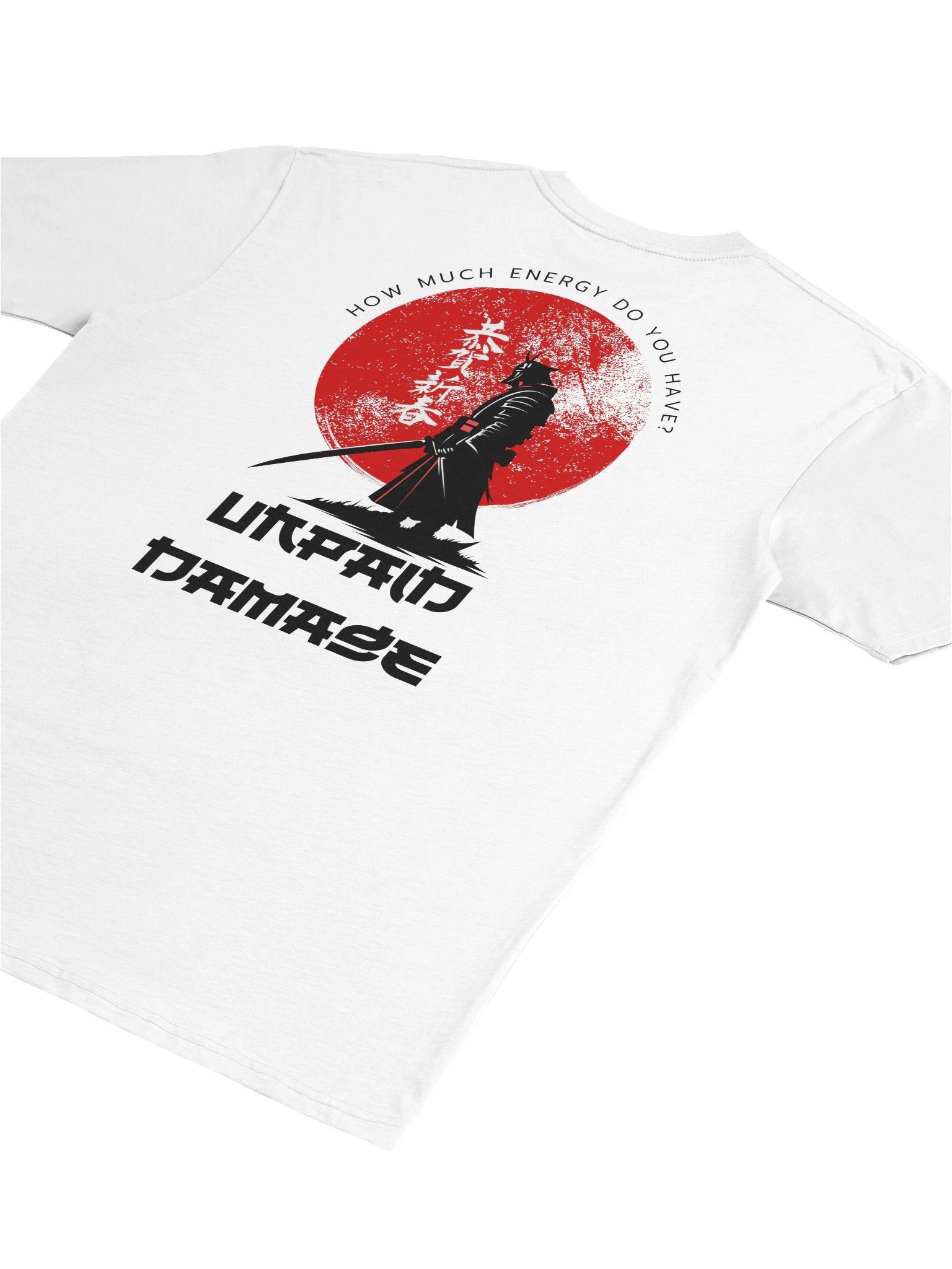 “Energy Check” Oversized Warrior Tee (White) product image (1)