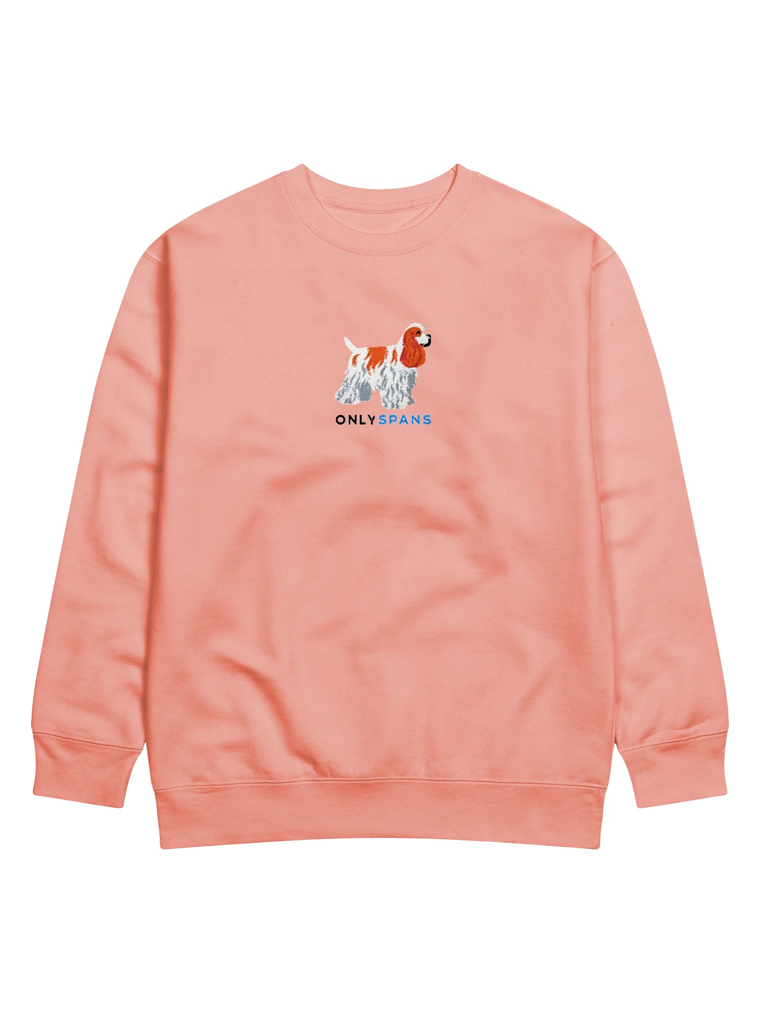 Only Spans Sweatshirt (Embroidered) of an American Cocker Spaniel(Parti Red and White) product image (29)