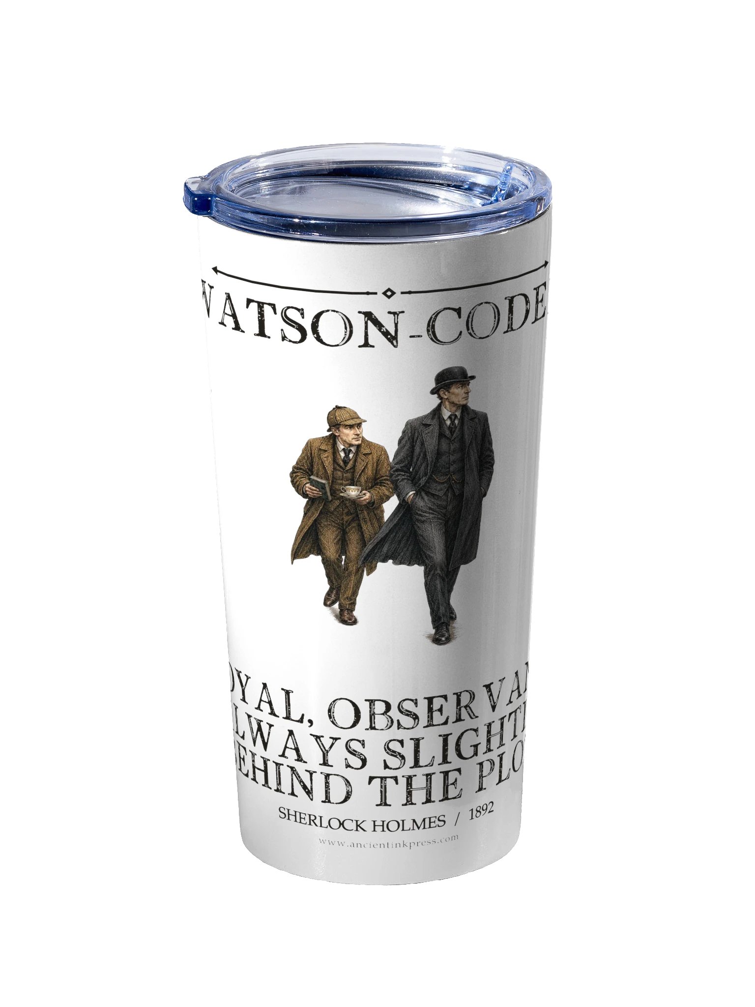 Watson Coded Loyal Observant Always Slightly Behind -- The Adventures of Sherlock Holmes 20oz Tumbler product image (2)