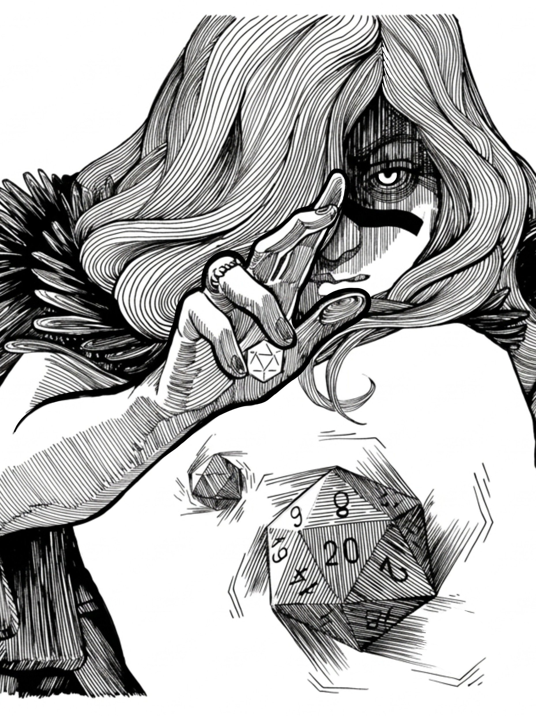 "Toss" Inktober A4 (free shipping) product image (1)