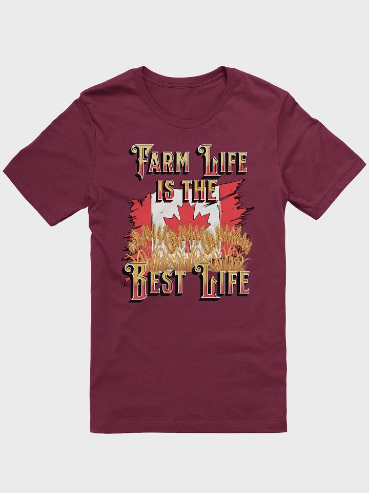 Farm Life Is The Best Life Canada Flag Iconic Softness Tee product image (1)
