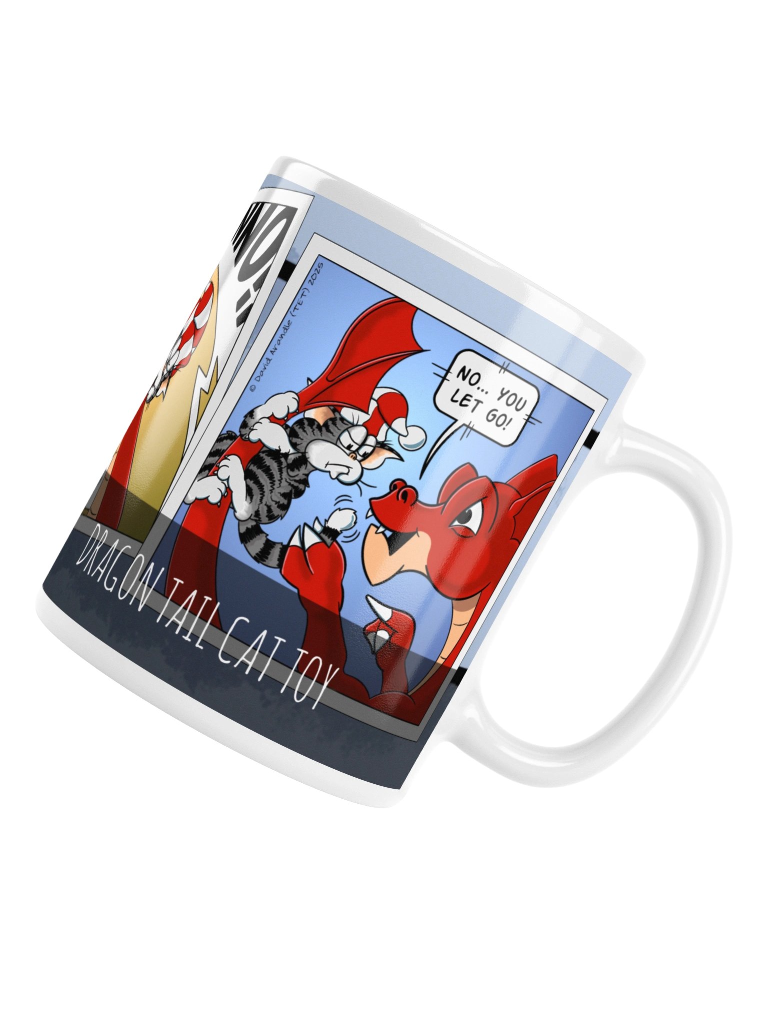 Resident Dragon Comic Dragon Tail Cat Toy Three-Panel Mug product image (6)