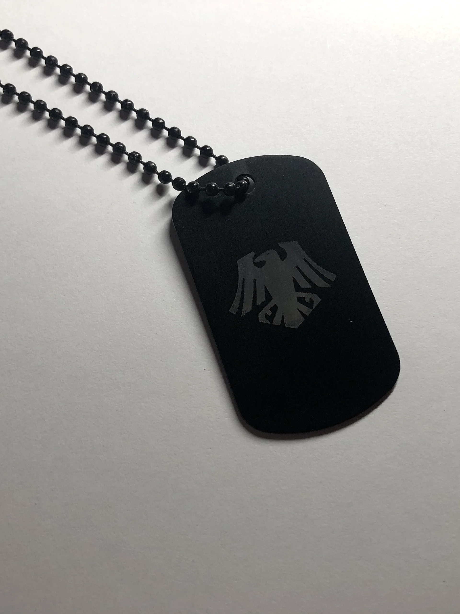 RAVEN - Engraved Dog Tag Pendant Necklace product image (6)