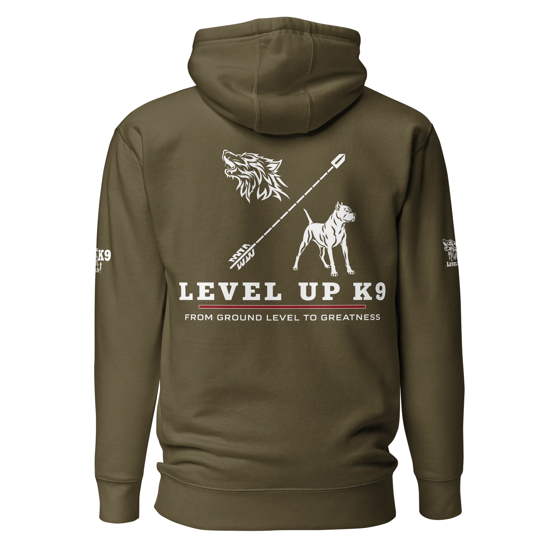 Level-UP K9 Standard Hoodie ( Military Green ) product image (3)