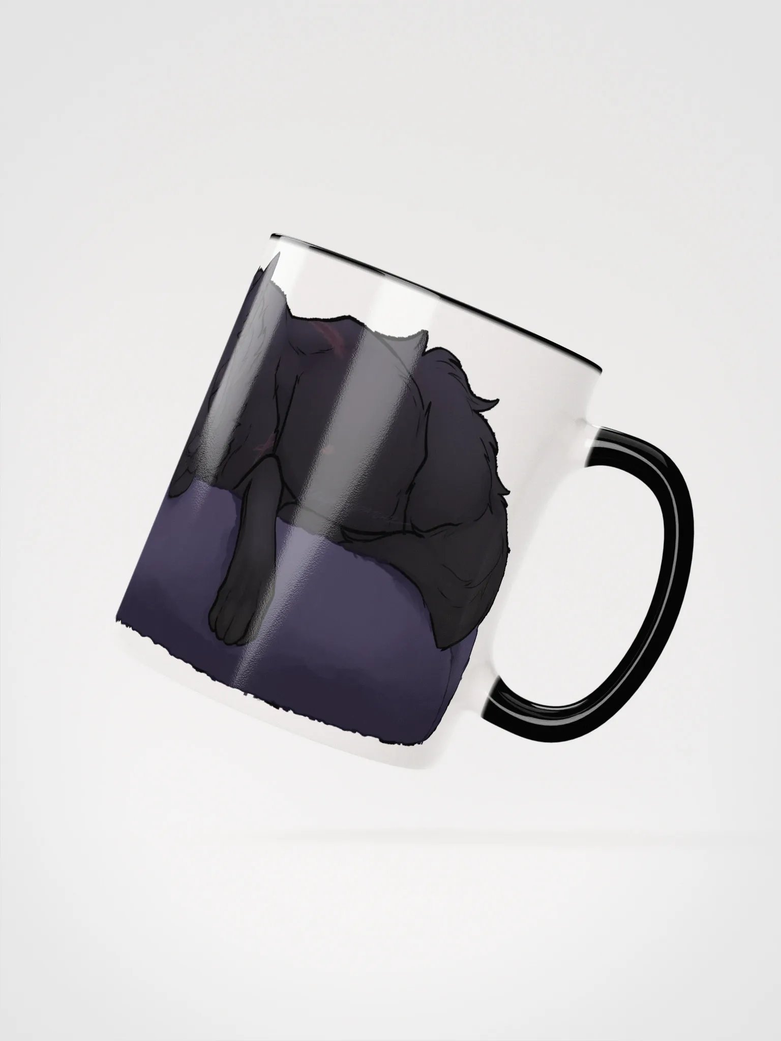 "The Slumbering Wolf" Colored Ceramic Mug product image (2)