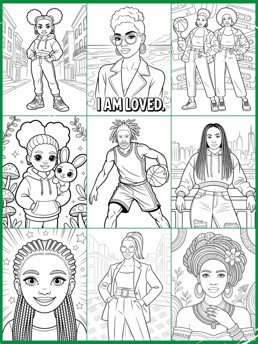 50+ Black & African American Coloring Prompts for Ideogram Ai product image (2)
