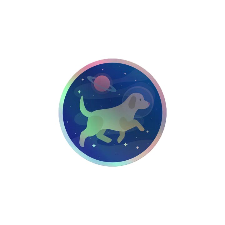 Space Doggo Holographic Sticker product image (1)