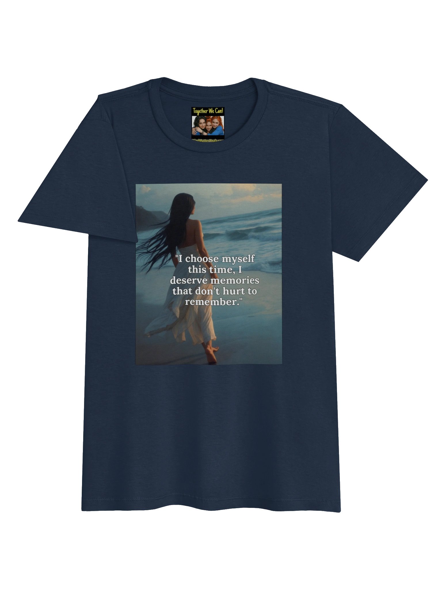 Mind Matter- I Choose Myself Beach Quote- Women's Basic Softstyle T-Shirt product image (7)