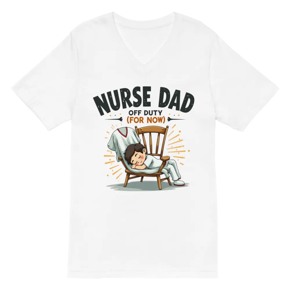 Nurse Dad Off Duty V-Neck Tee product image (2)