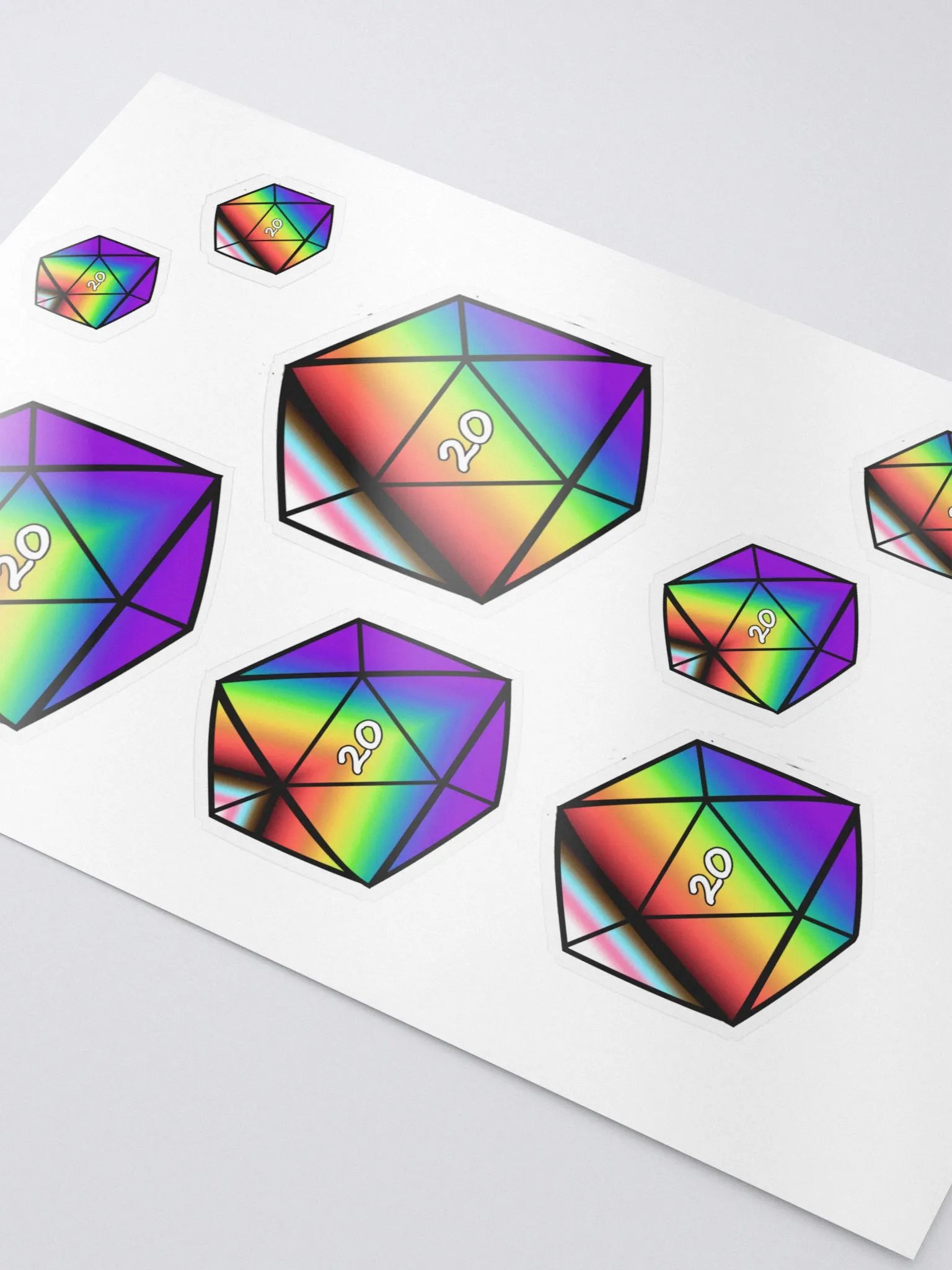 Pride D20 Dice - Sticker Sheet product image (3)
