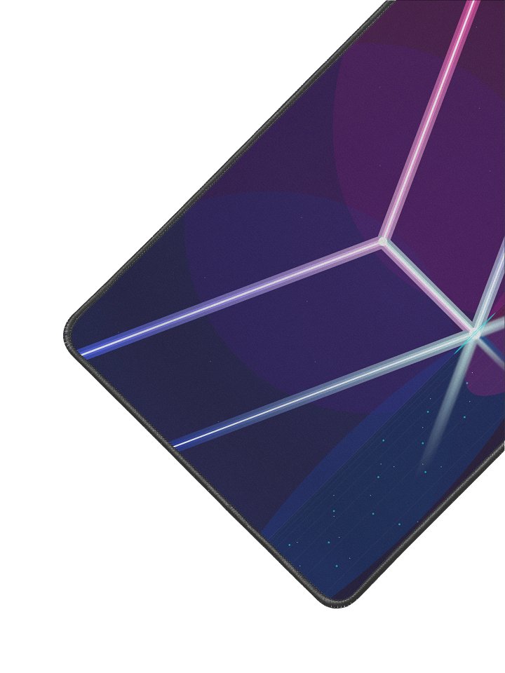 Small Neon Geometric Mouse Pad - 12" x 18" product image (2)
