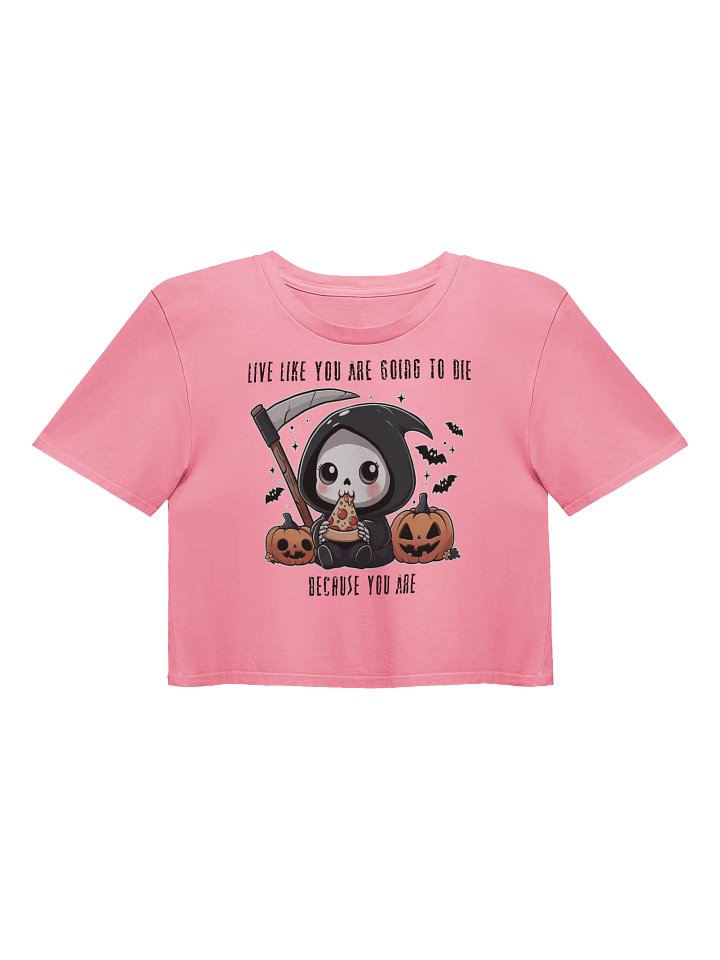 Grim Pizza Party Crop Top - Light Colors product image (1)