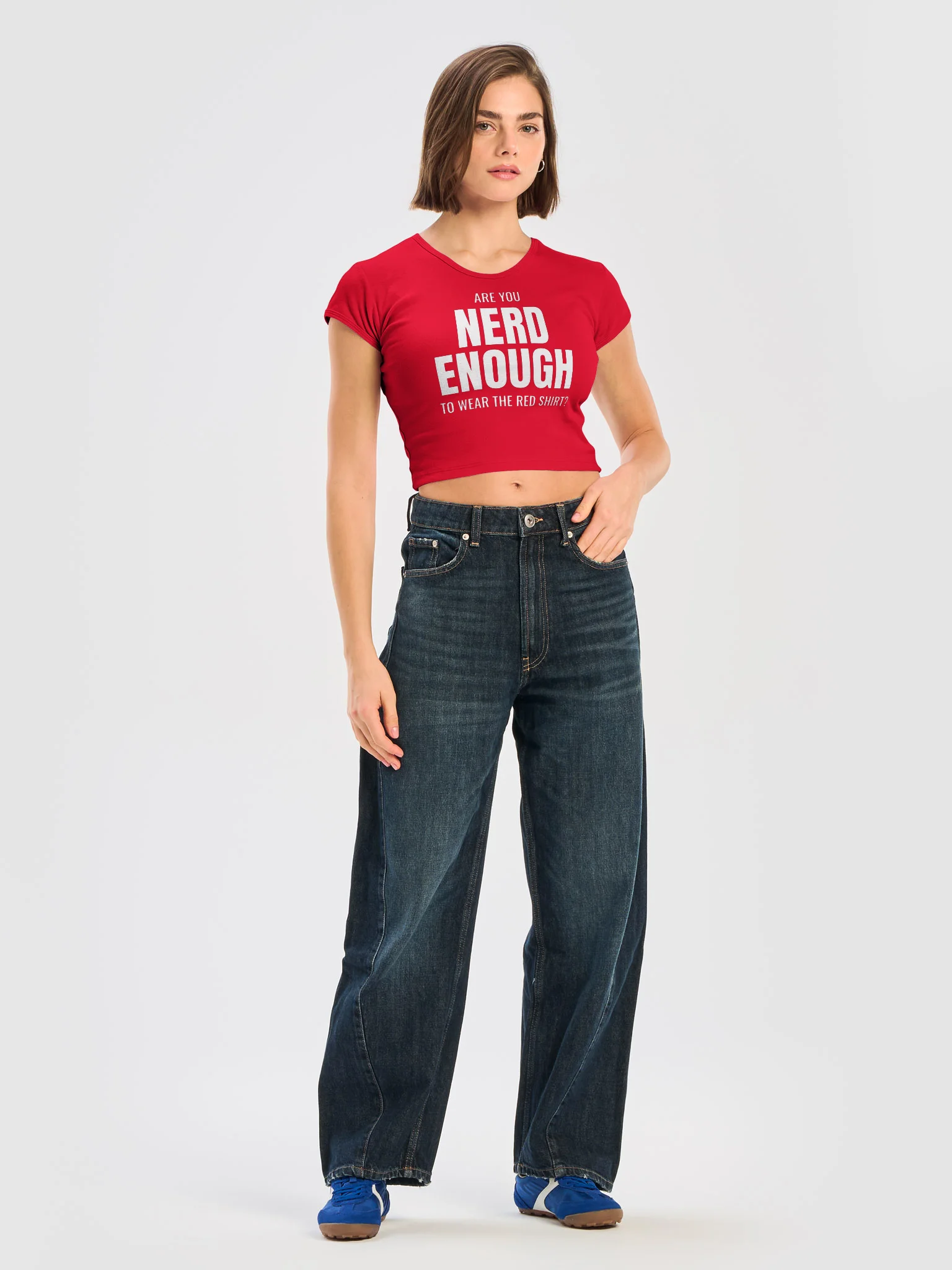 NERD RED: Baby Tee Crop Top product image (5)