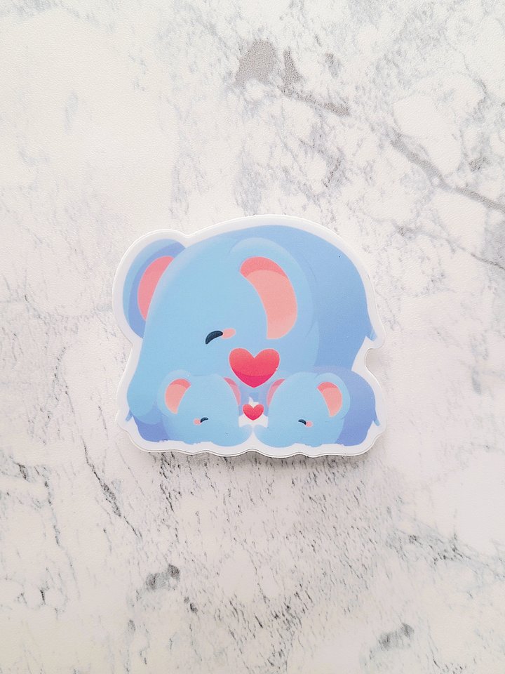 Elephant Family Sticker product image (1)