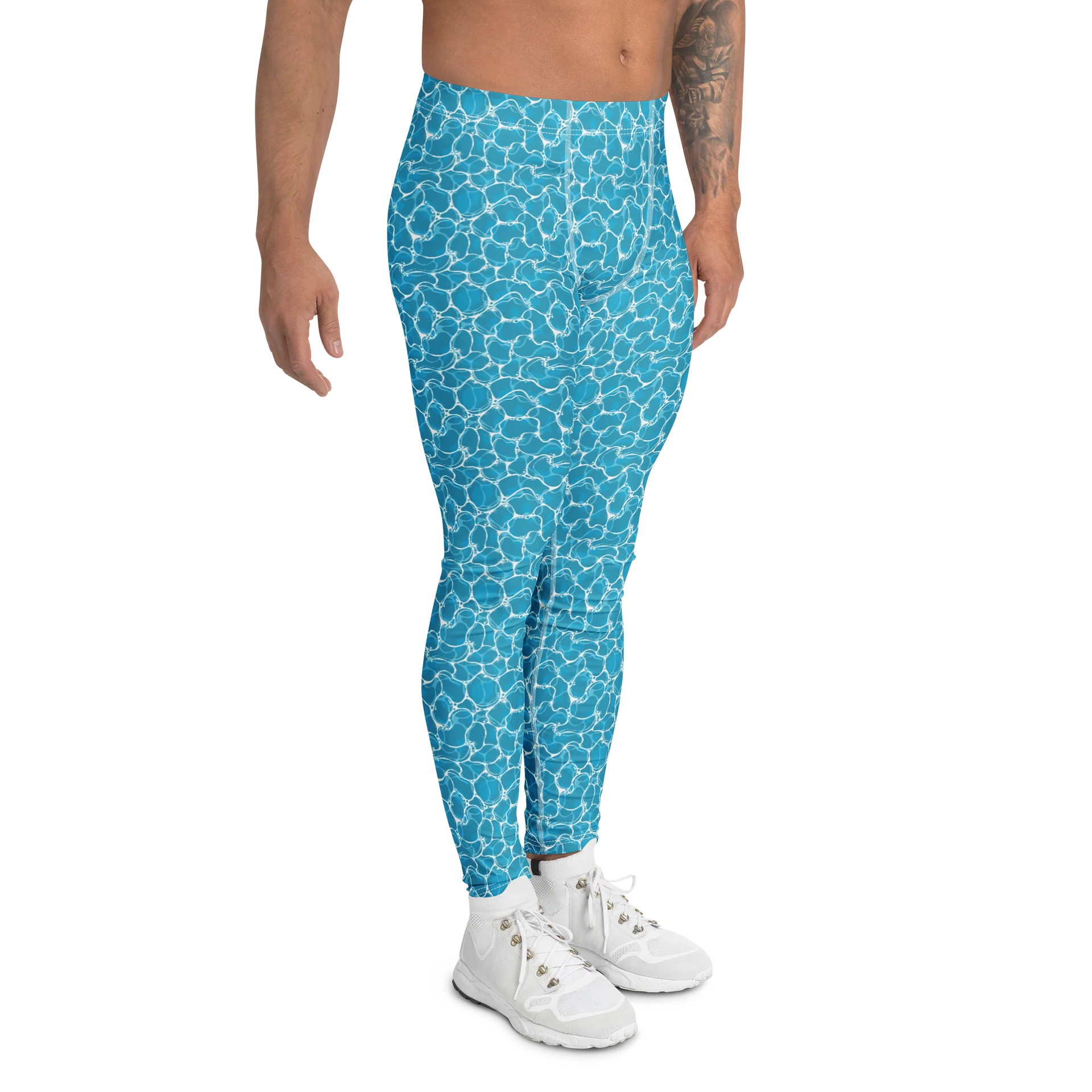 Unique Water Pattern Comfortable Men's Leggings product image (3)