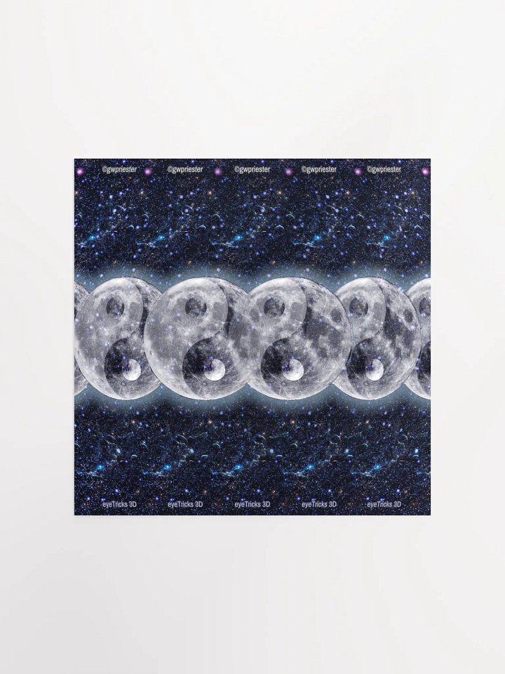 Lunar Yin & Yang - 3D Stereogram Poster product image (2)