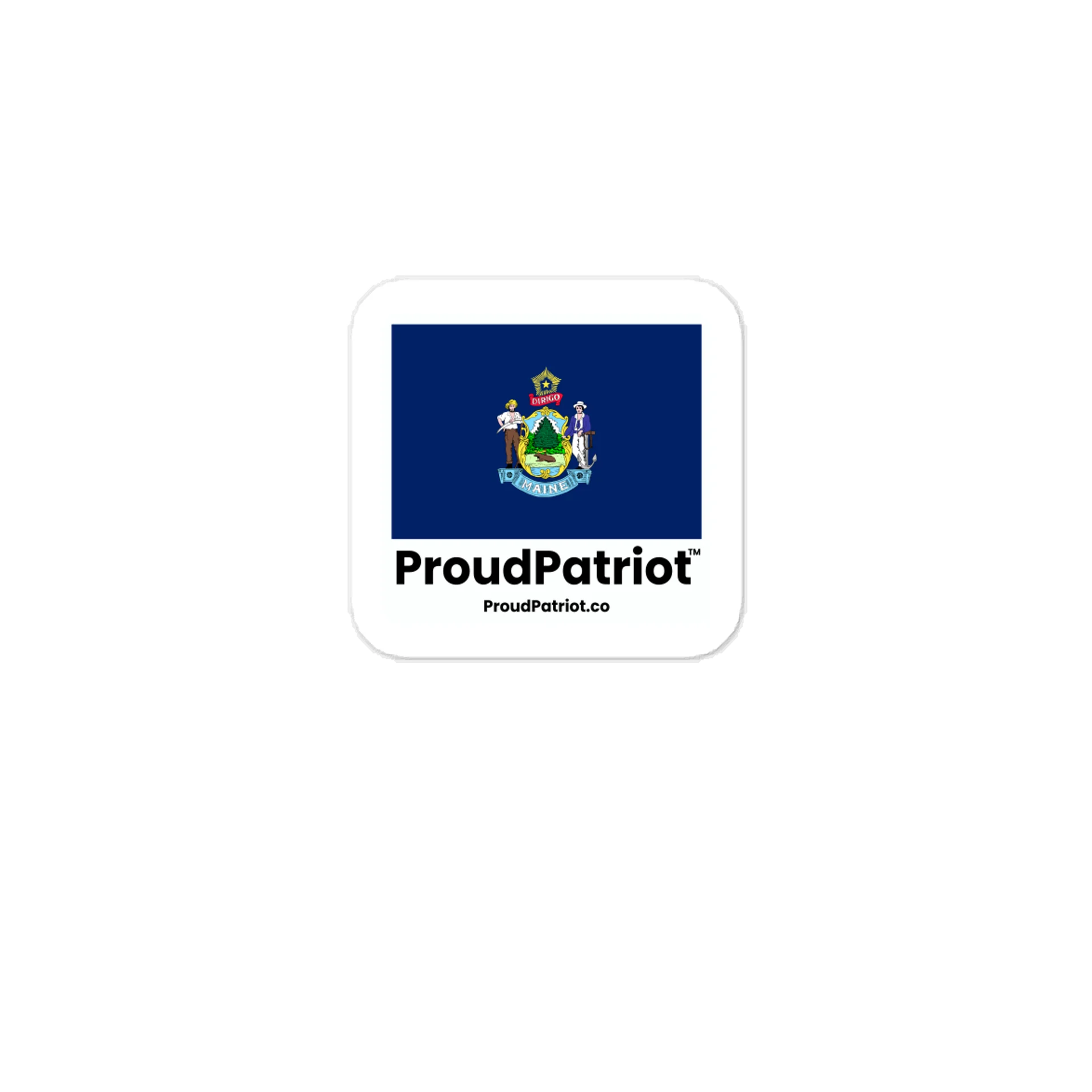Maine State Flag Vinyl Sticker product image (1)