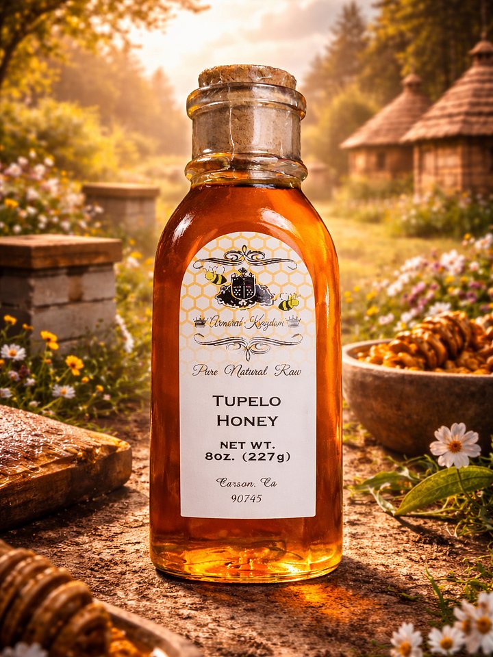 The Armored Kingdom Premium Tupelo Honey Bottle(8oz)-Pure-Natural-Small Batch product image (1)