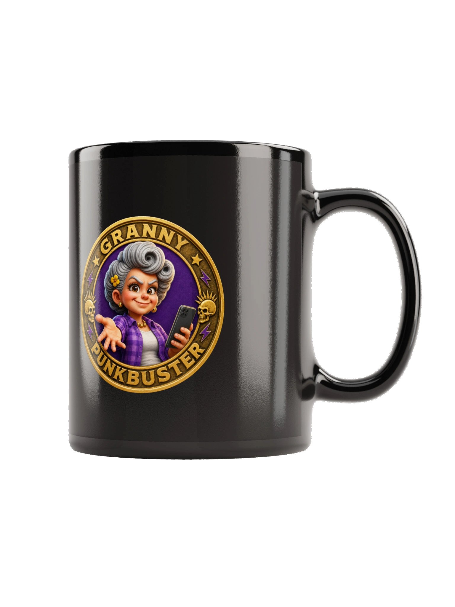 Granny Punkbuster Black Mug product image (3)