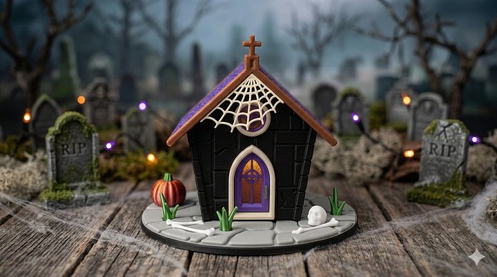 Halloween Mausoleum Fairy House product image (1)