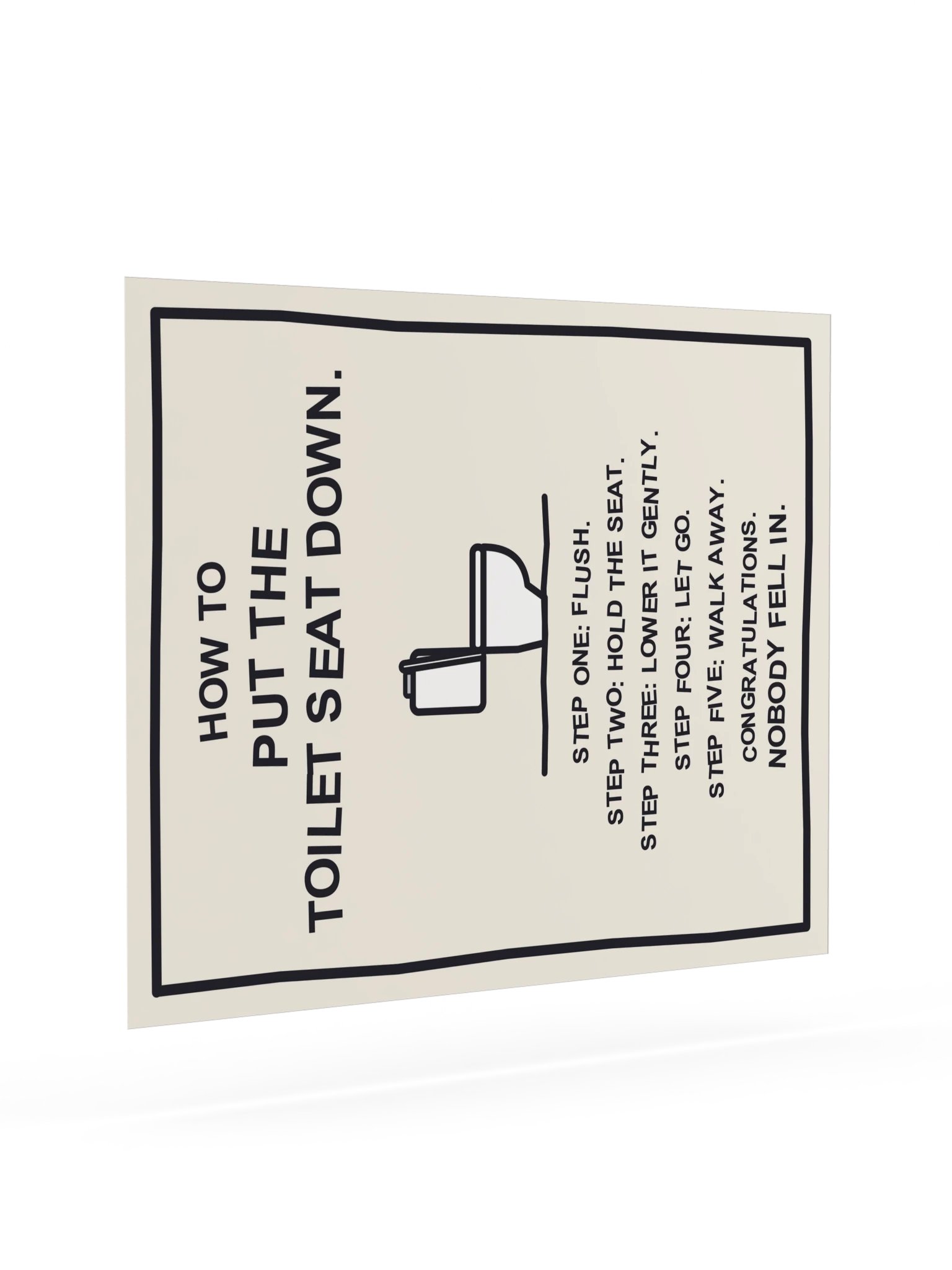 How to Put the Toilet Seat Down (Bathroom Sign) product image (21)