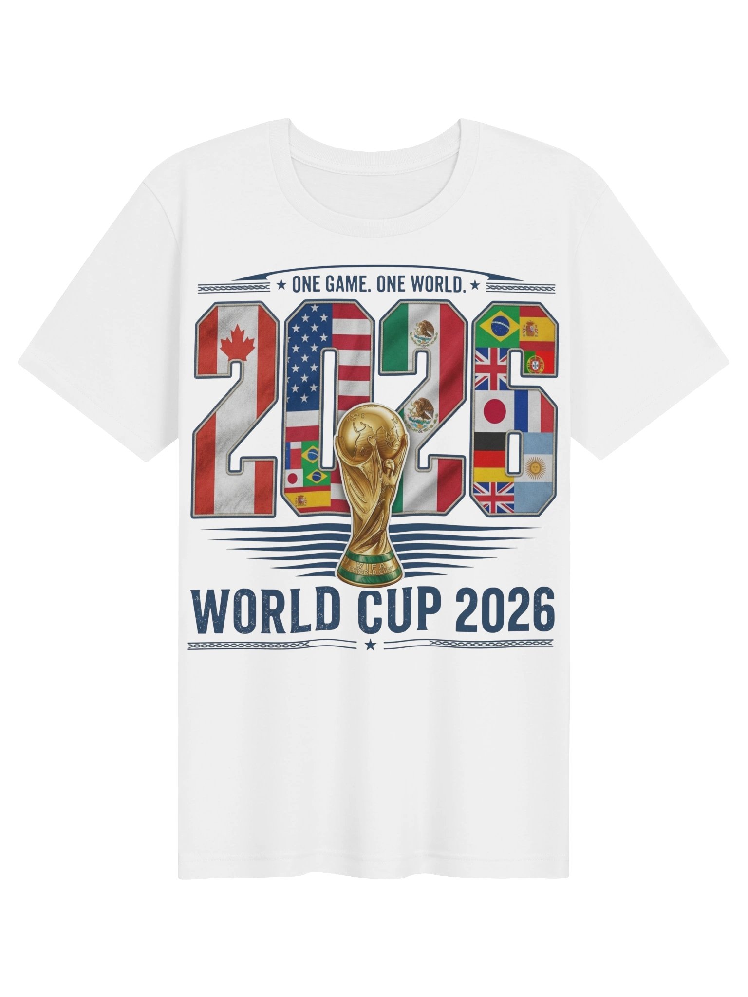 World Cup 2026 T-Shirt | FIFA Soccer Graphic Tee USA Canada Mexico | One Game One World Football Fan Shirt product image (2)