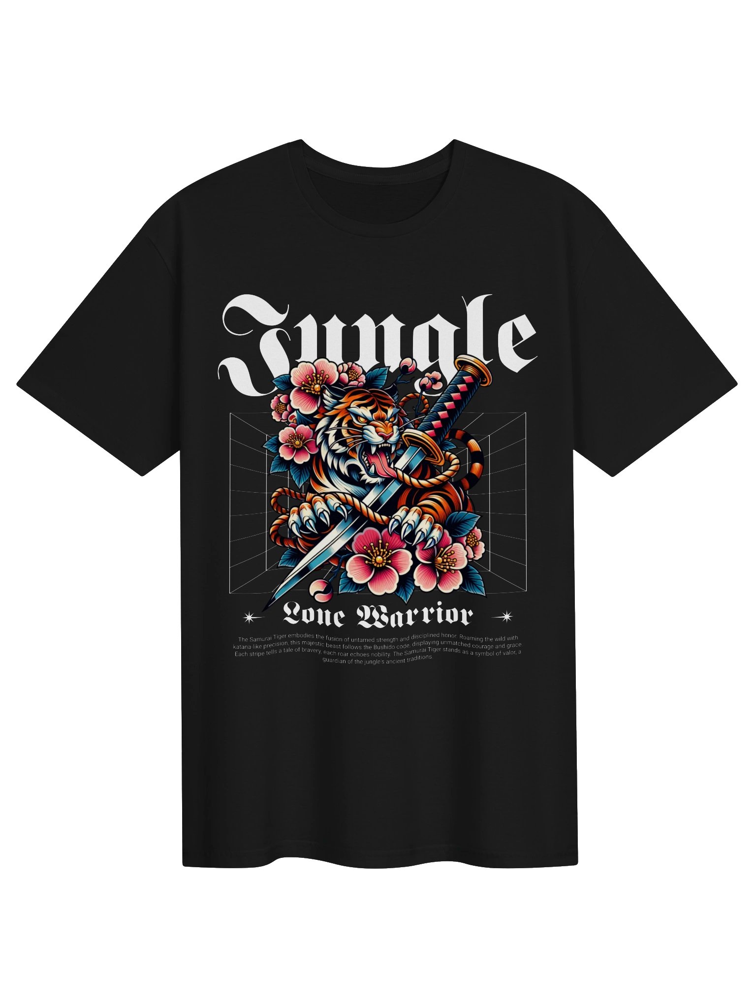 Jungle Lone Warrior Tiger Graphic Unisex Softstyle T-Shirt product image (1)