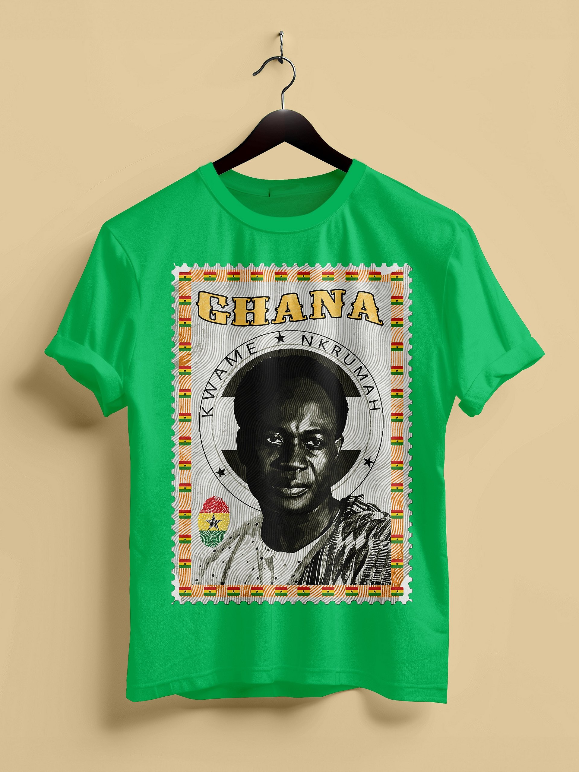 Kwame Nkrumah Vintage Postage Stamp T-Shirt | Ghana Independence Tee | Father of Pan-Africanism Streetwear product image (1)