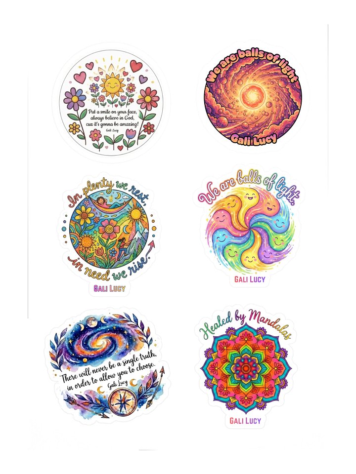Set of 6 Stickers - Style 2 product image (1)