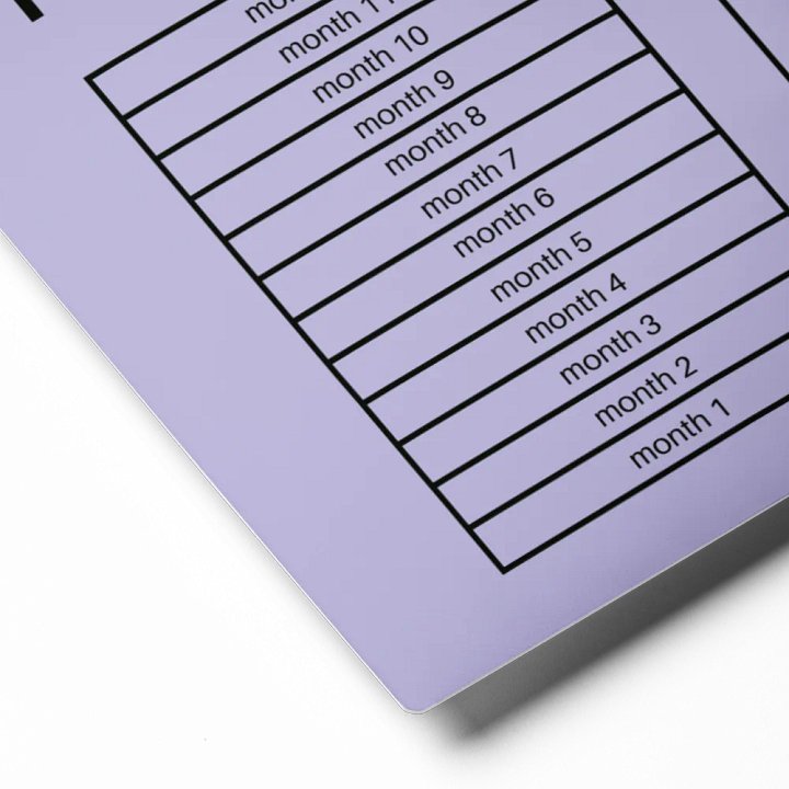 ANNUAL RENT TRACKER (black design 6) product image (2)