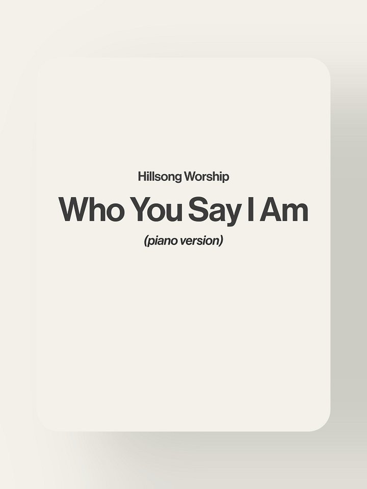 Who You Say I Am - Hillsong Worship product image (1)