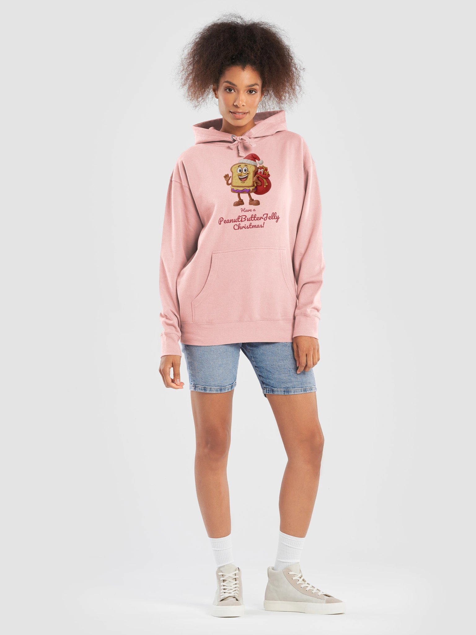 PeanutButterJelly Holiday Hoodie – Adult (Pink or White) product image (5)
