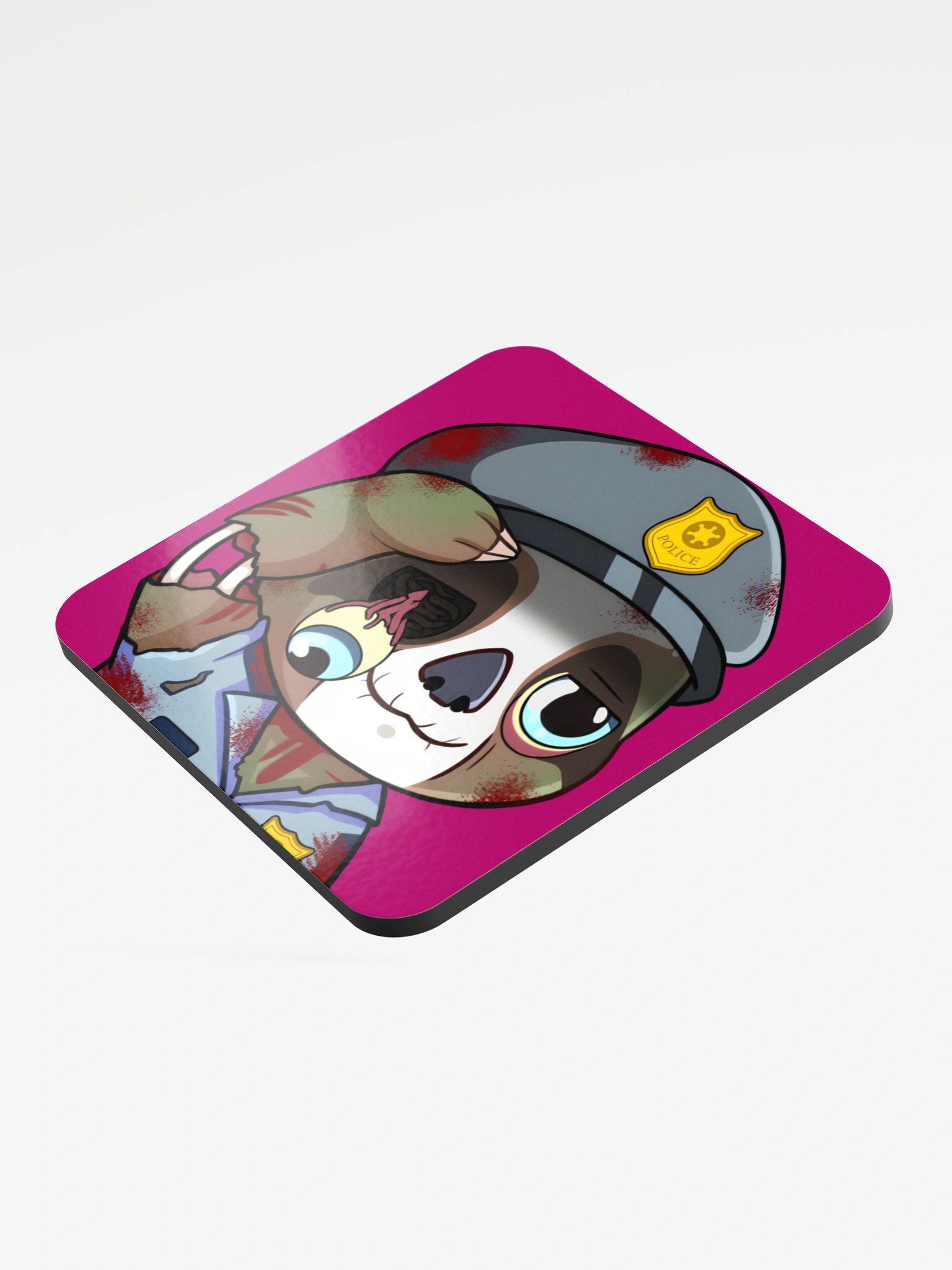Sloths Zombie Cop Coaster product image (3)