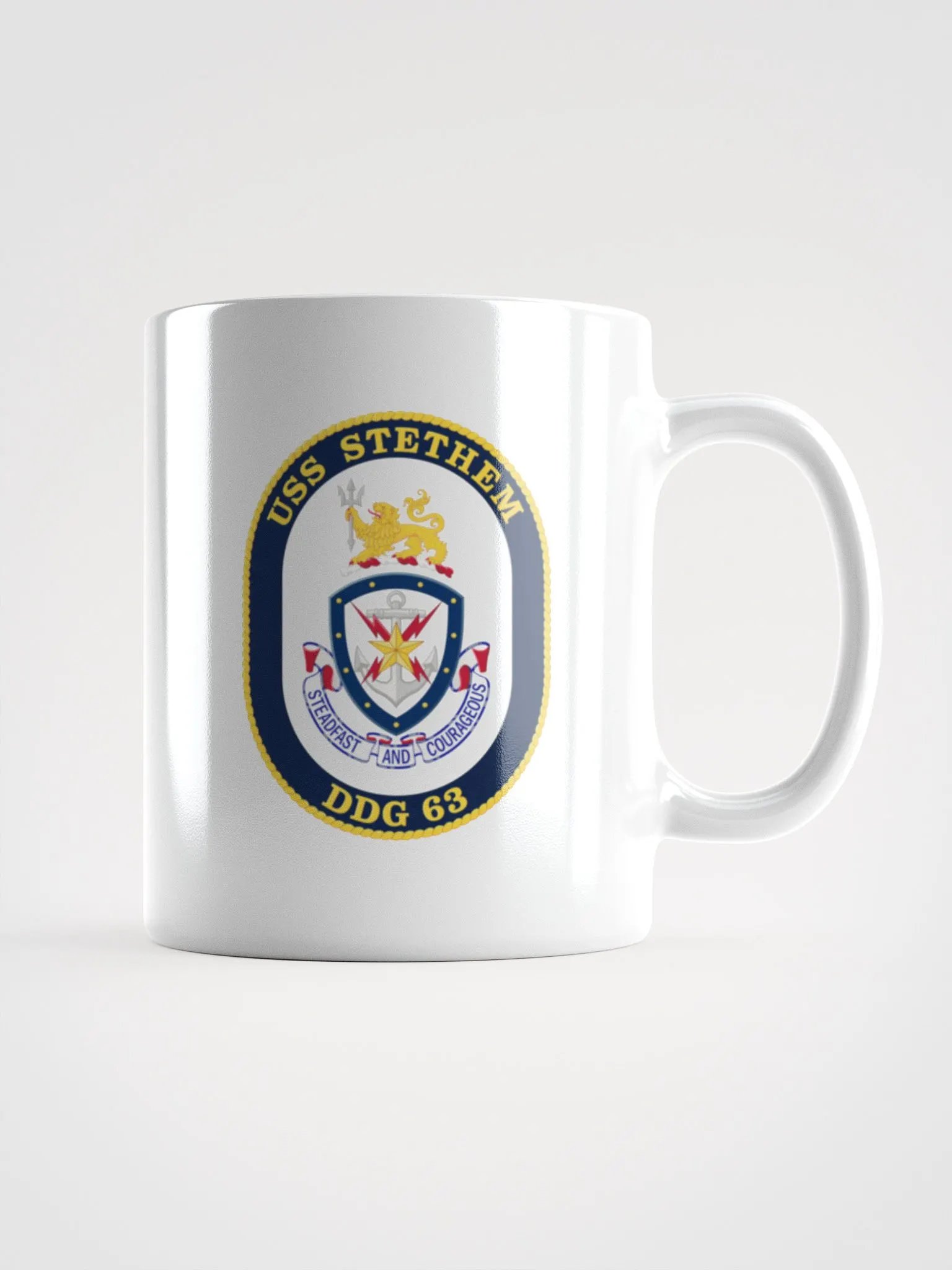 USS Stethem DDG 63: White Coffee Cup product image (1)